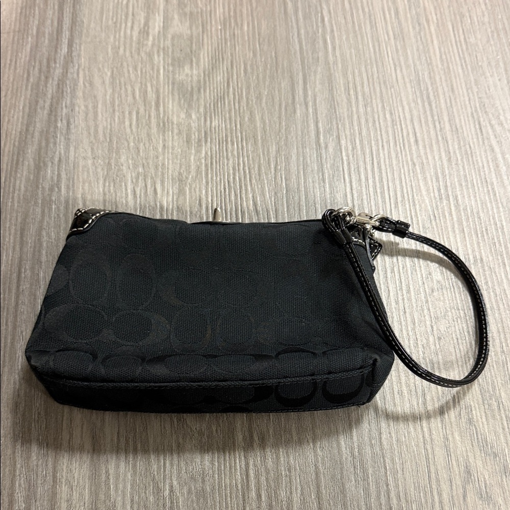 Like new Black Coach Wristlet Clutch